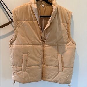 Women’s Popular TikTok Oversized Khaki Puffer Vest